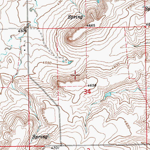 Topographic Map of 12N15E34BD__01 Well, MT