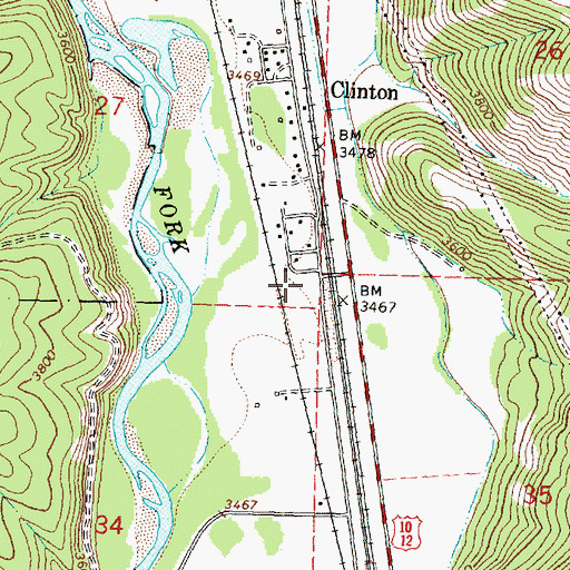 Topographic Map of 12N17W27DDDD01 Well, MT