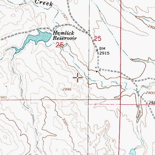 Topographic Map of 12N46E25DCAC01 Well, MT