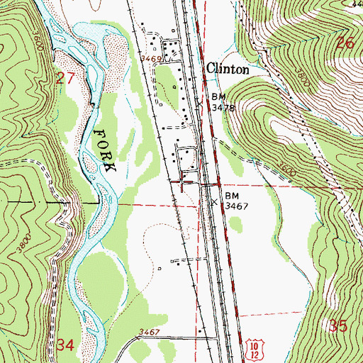 Topographic Map of 12N17W27DDDA02 Well, MT