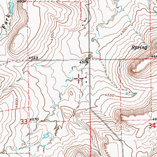 Topographic Map of 12N15E33AA__02 Well, MT