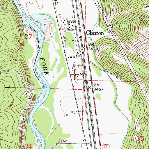 Topographic Map of 12N17W27DDDA01 Well, MT