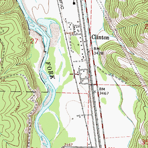 Topographic Map of 12N17W27DDAC02 Well, MT