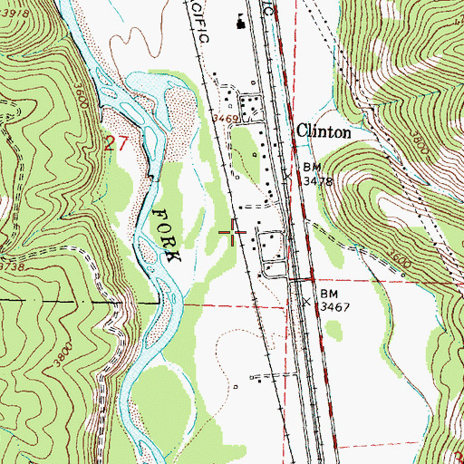 Topographic Map of 12N17W27DDAC01 Well, MT