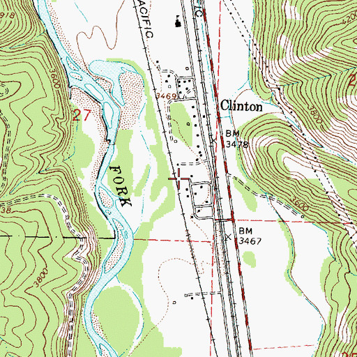 Topographic Map of 12N17W27DDAB02 Well, MT