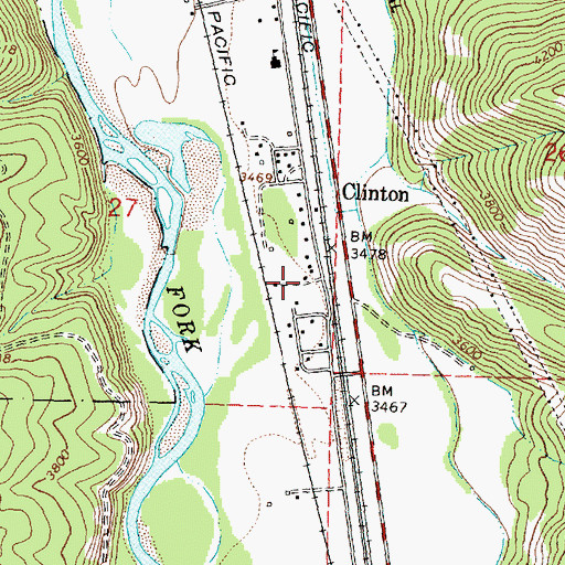 Topographic Map of 12N17W27DDAB01 Well, MT