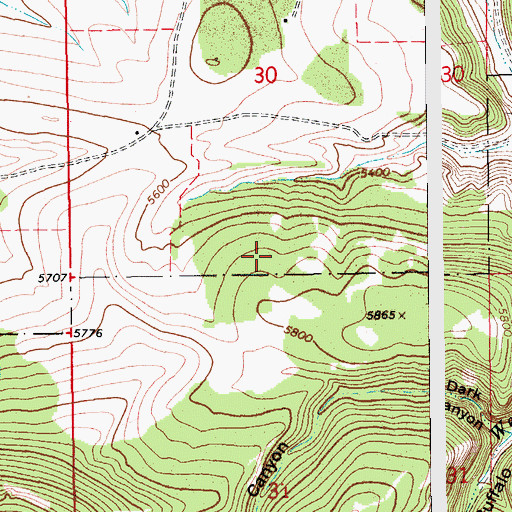 Topographic Map of 12N14E30CD__01 Spring, MT