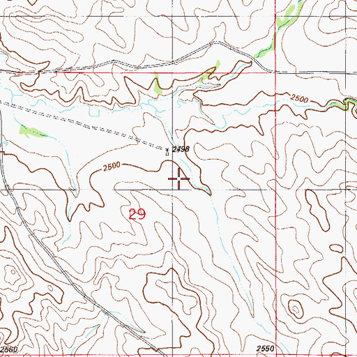 Topographic Map of 12N56E29AC__01 Well, MT