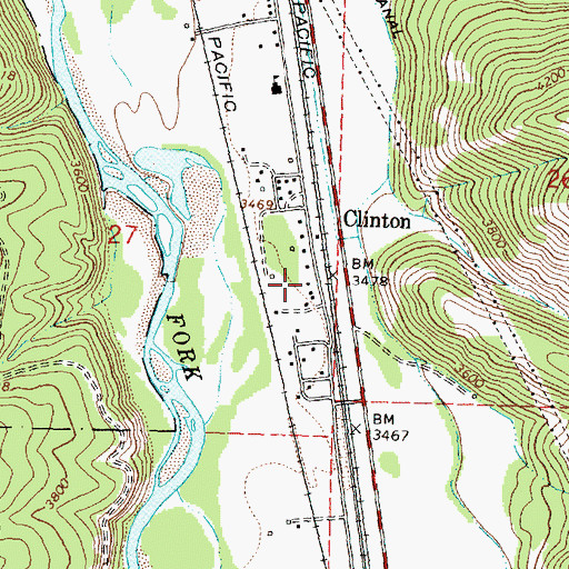 Topographic Map of 12N17W27DADC01 Well, MT