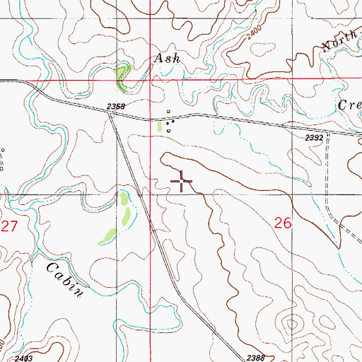 Topographic Map of 12N55E26BC__01 Well, MT
