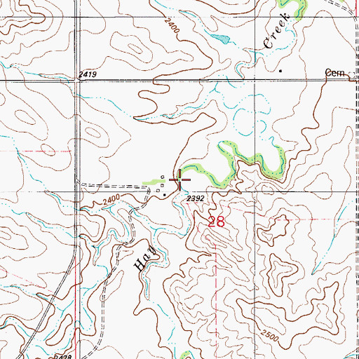 Topographic Map of 12N55E28BD__01 Well, MT
