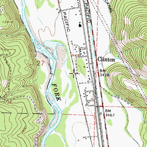 Topographic Map of 12N17W27DACD01 Well, MT