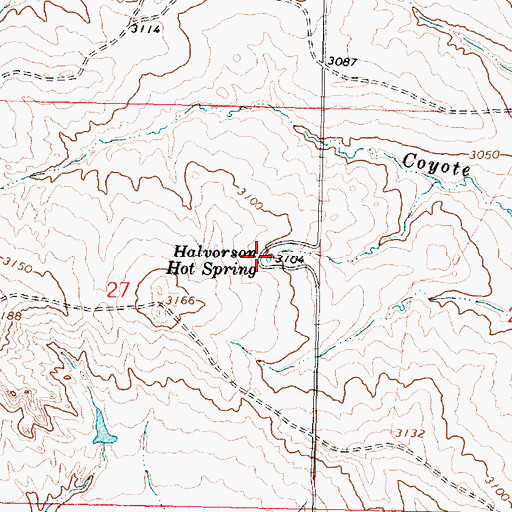 Topographic Map of 12N38E27AD__01 Well, MT