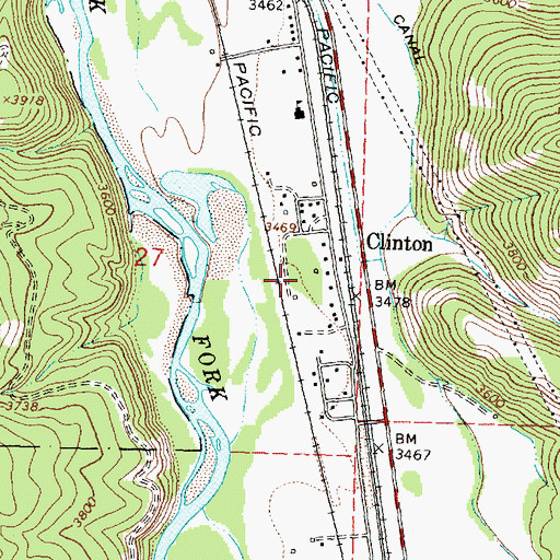 Topographic Map of 12N17W27DACA02 Well, MT