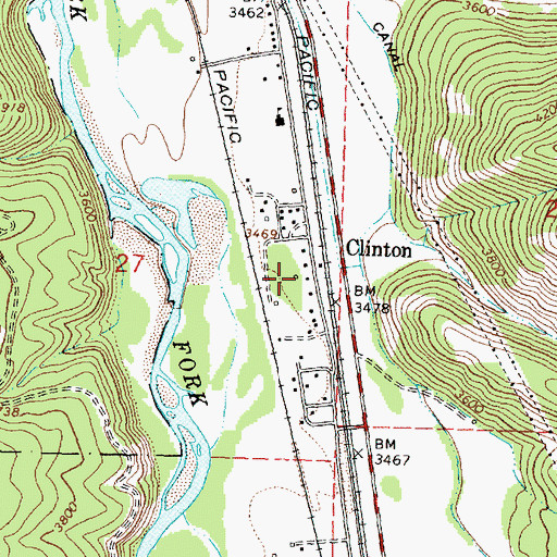 Topographic Map of 12N17W27DADB01 Well, MT