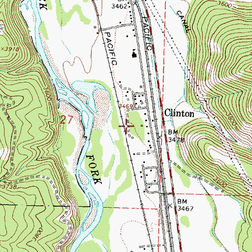Topographic Map of 12N17W27DACA01 Well, MT