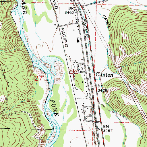 Topographic Map of 12N17W27DABA01 Well, MT