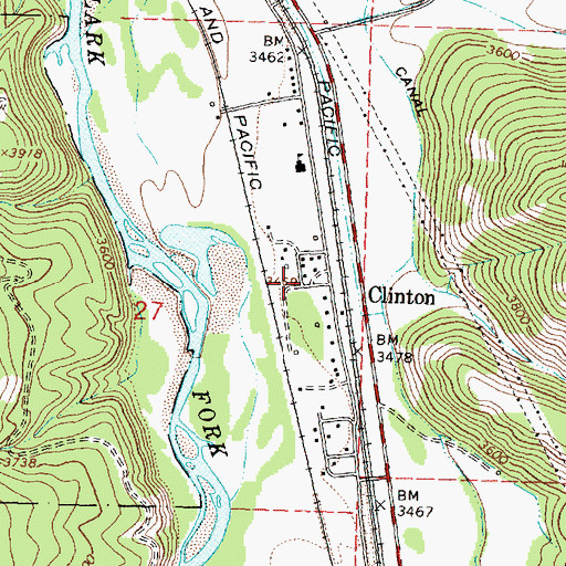 Topographic Map of 12N17W27DABA02 Well, MT