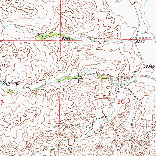 Topographic Map of 12N52E26BCAB01 Well, MT