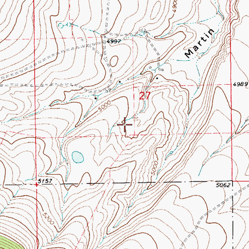 Topographic Map of 12N14E27CA__03 Spring, MT
