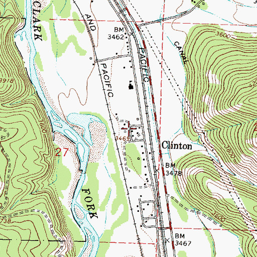 Topographic Map of 12N17W27ADDC01 Well, MT