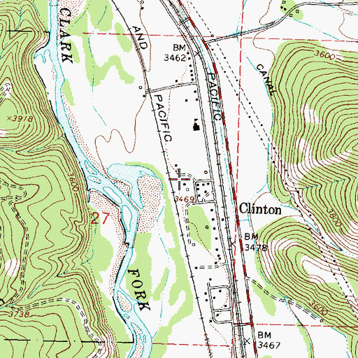 Topographic Map of 12N17W27ADCA01 Well, MT