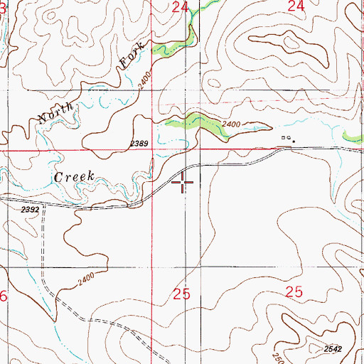Topographic Map of 12N55E25BB__02 Well, MT