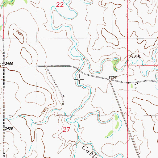 Topographic Map of 12N55E27AB__01 Well, MT