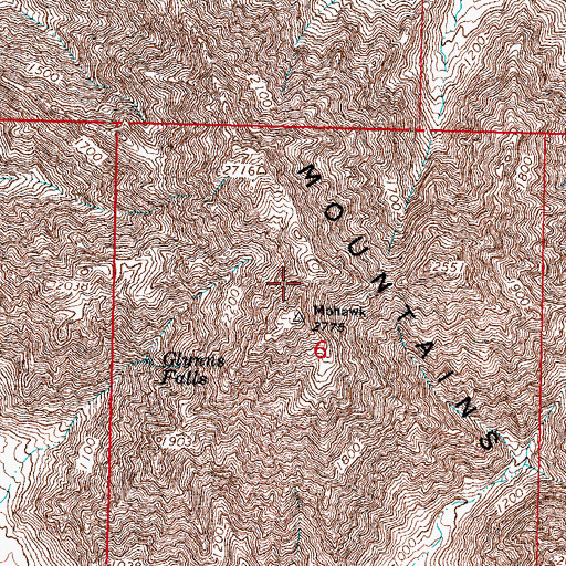 Topographic Map of Mohawk Mountains, AZ