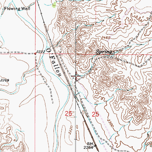 Topographic Map of 12N52E25BA__01 Well, MT