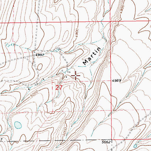 Topographic Map of 12N14E27AC__02 Spring, MT