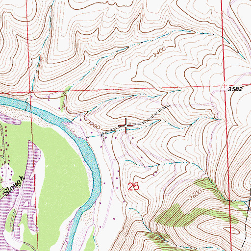 Topographic Map of 12N20W25ACCA01 Well, MT