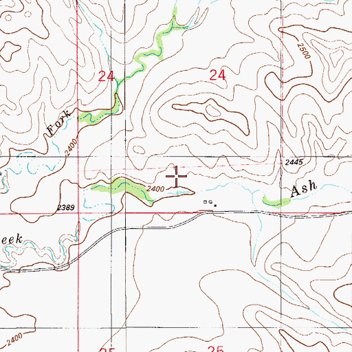 Topographic Map of 12N55E24CDDD01 Well, MT