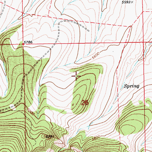 Topographic Map of 12N13E26BA__01 Spring, MT