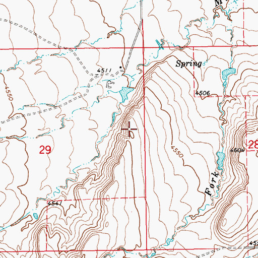 Topographic Map of 12N15E29AD__01 Spring, MT