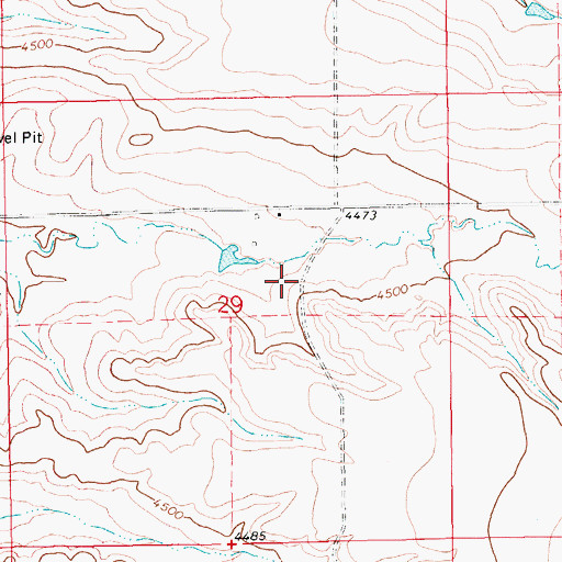 Topographic Map of 12N16E29AC__01 Well, MT