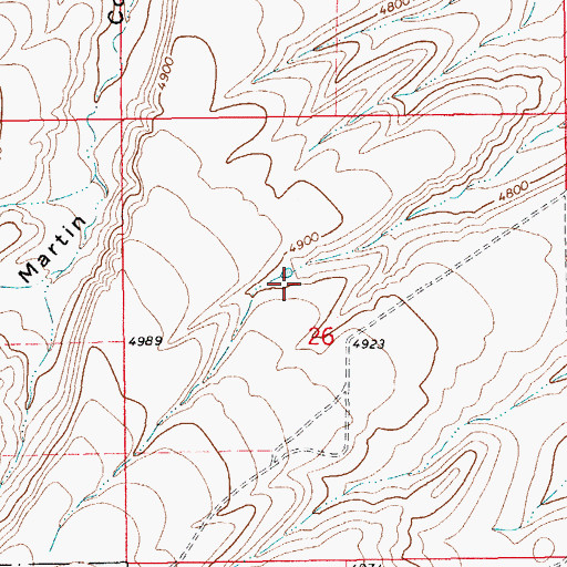 Topographic Map of 12N14E26BD__01 Well, MT