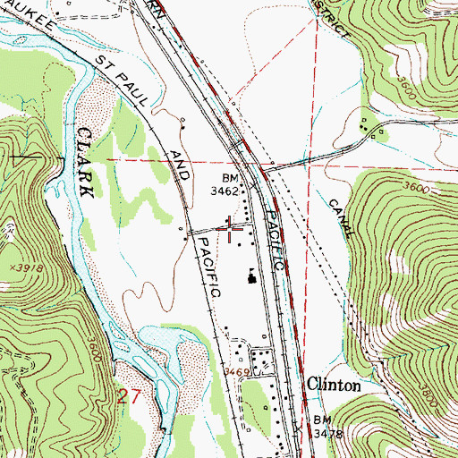 Topographic Map of 12N17W27AACA02 Well, MT