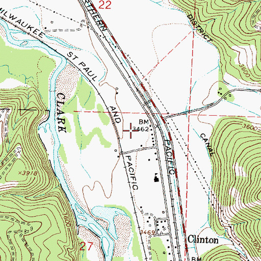 Topographic Map of 12N17W27AABB01 Well, MT