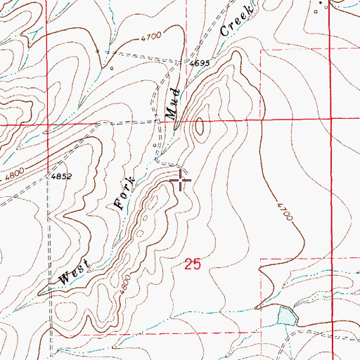 Topographic Map of 12N14E25BA__01 Spring, MT