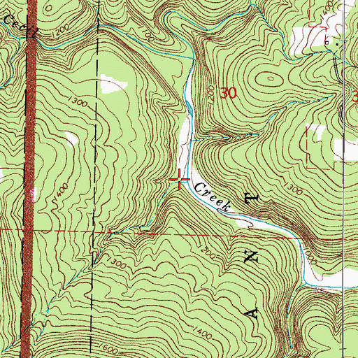 Topographic Map of Hideout Hollow, AR