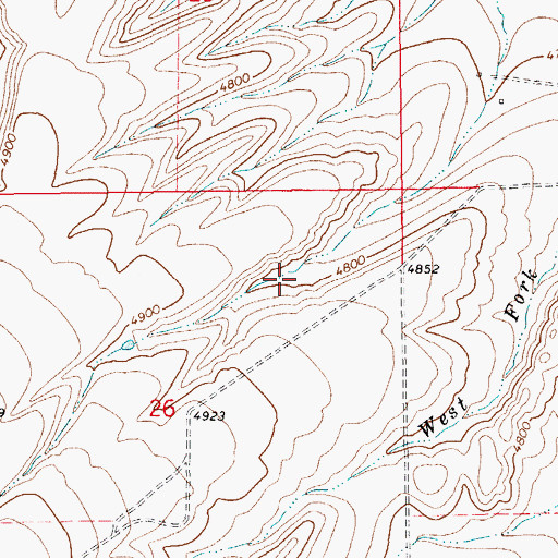 Topographic Map of 12N14E26AB__01 Spring, MT