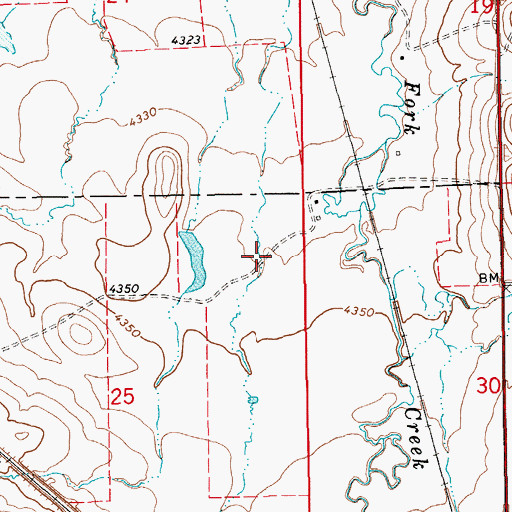 Topographic Map of 12N15E25AA__01 Well, MT
