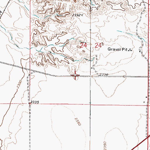 Topographic Map of 12N50E24CACD01 Well, MT