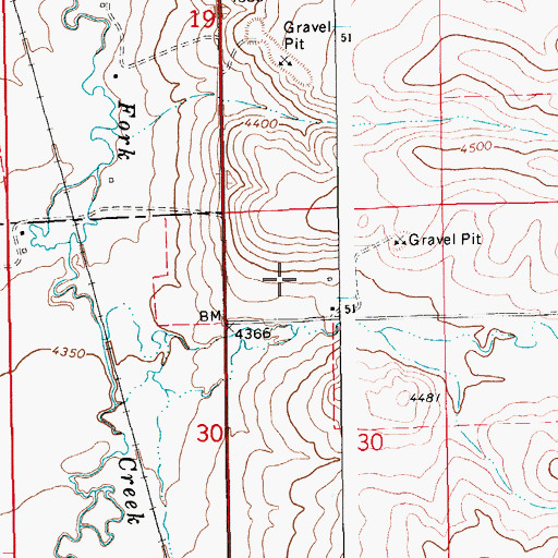 Topographic Map of 12N16E30AB__01 Well, MT