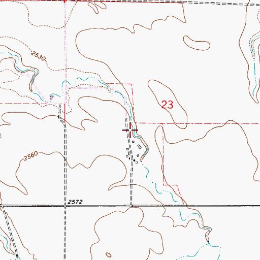 Topographic Map of 12N53E23CA__02 Well, MT
