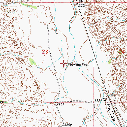 Topographic Map of 12N52E23DBAD01 Well, MT