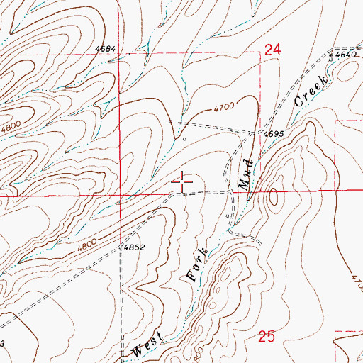 Topographic Map of 12N14E24CC__01 Well, MT
