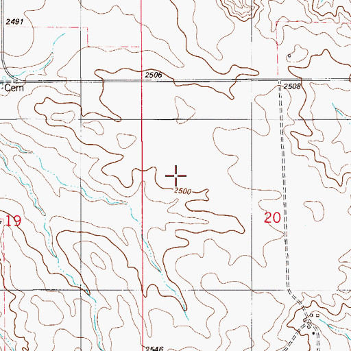 Topographic Map of 12N55E20BC__01 Well, MT