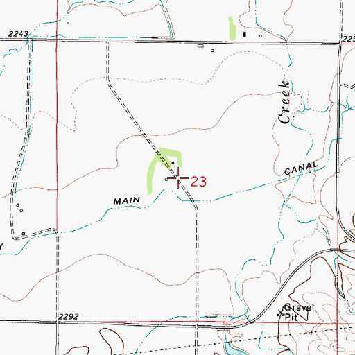 Topographic Map of 12N51E23BDCD01 Well, MT